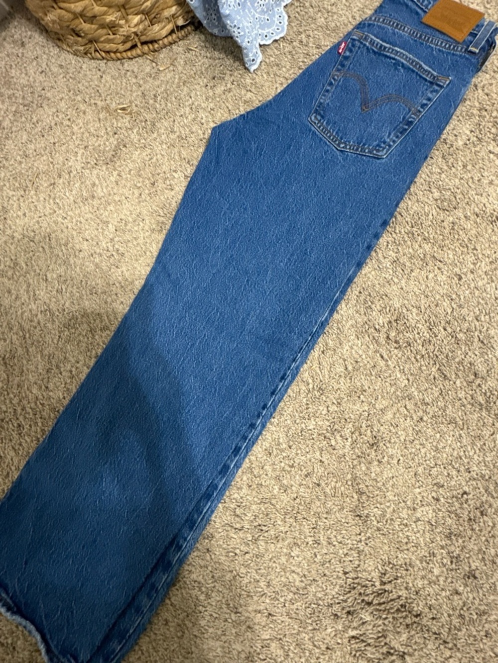 Levi's Blue Straight Leg Jeans with Red Tab